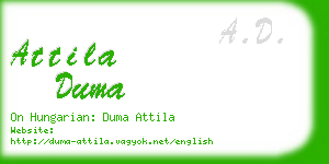 attila duma business card